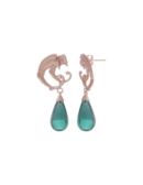 Orecchini gocce di drago verdi