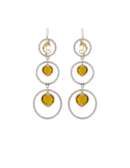 Orecchini Drago light cuore nel cuore giallo