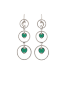 Orecchini Drago light cuore nel cuore verde