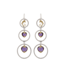 Orecchini Drago light cuore nel cuore viola