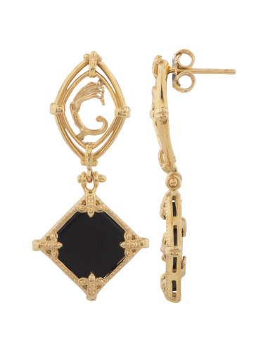 Orecchini Rhombus  Nero e Oro