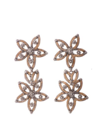 Orecchini Royale fiore doppio rosé