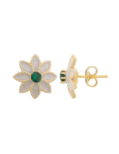 Orecchini Royale mini pietre verdi