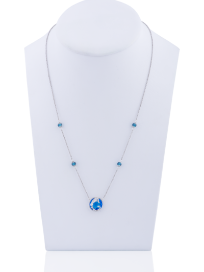 Collier Opplà girevole blu