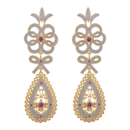 Orecchini Ottocento Italiano Rossi