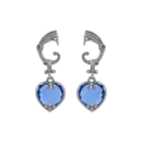 Orecchini cuore nel cuore blu