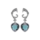 Orecchini cuore nel cuore verdi