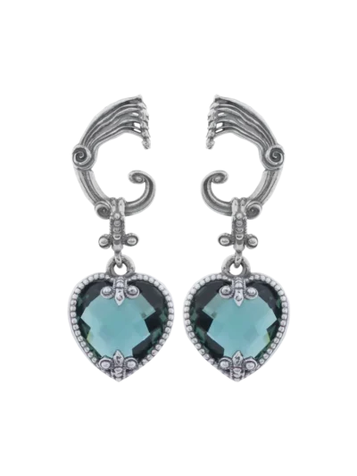 Orecchini cuore nel cuore verdi