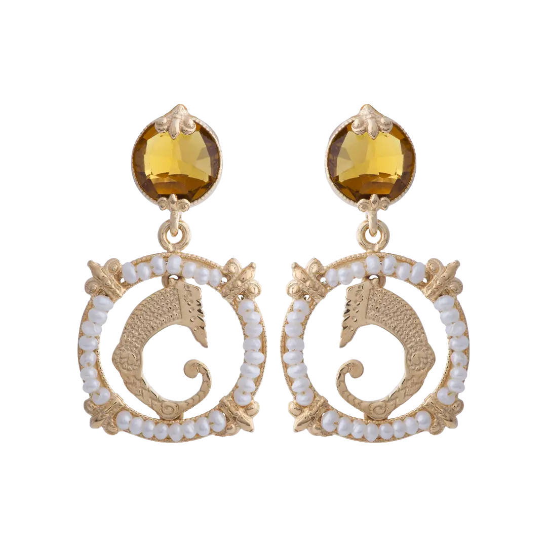 Orecchini Aura di Perla Giallo